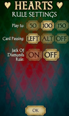 Screenshot of the application Hearts Free - #6
