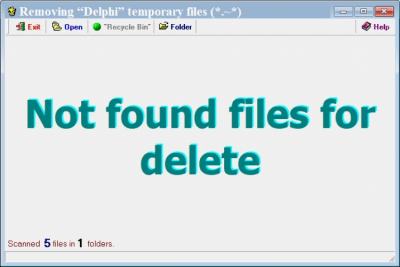 Screenshot of the application RemoveDelphiTemp - #5