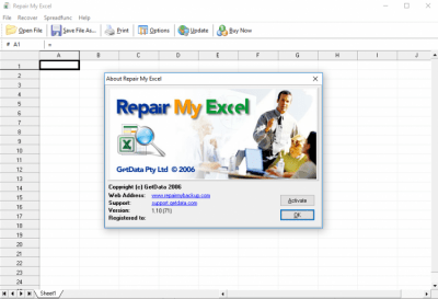 Screenshot of the application Repair My Excel - #5
