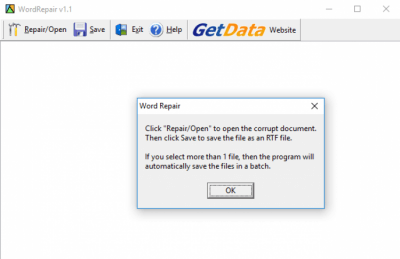 Screenshot of the application Repair My Word - #2