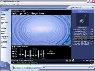 Screenshot of the application Windows Media Player 9 - #3