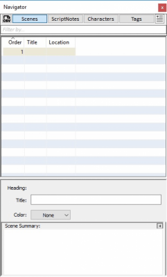 Screenshot of the application Final Draft - #2