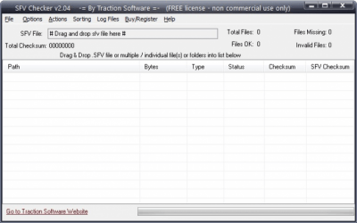 Screenshot of the application SFV Checker - #2