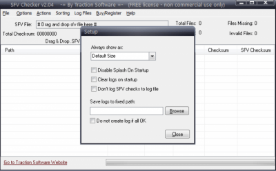 Screenshot of the application SFV Checker - #3