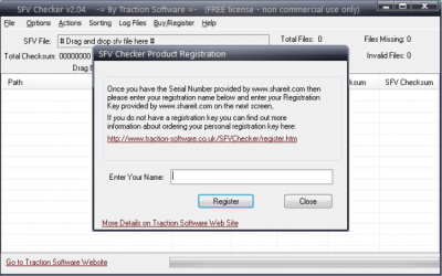 Screenshot of the application SFV Checker - #4
