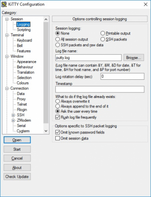 Screenshot of the application KiTTY - #2