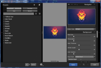 Screenshot of the application Exposure X4 - #2