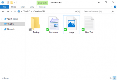 Screenshot of the application Cloudevo - #2