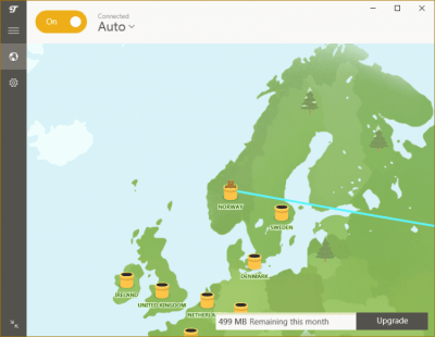Screenshot of the application TunnelBear - #2