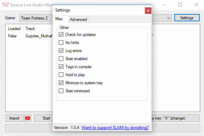 Screenshot of the application Slam - #5
