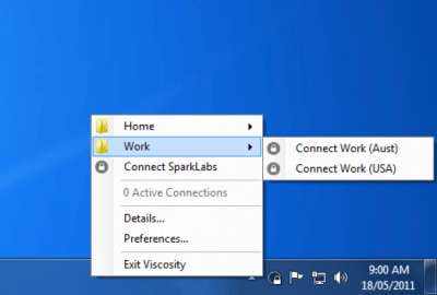 Screenshot of the application Viscosity - #2