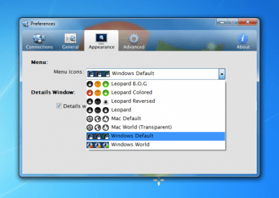 Screenshot of the application Viscosity - #5