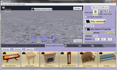 Screenshot of the application Alice - #5