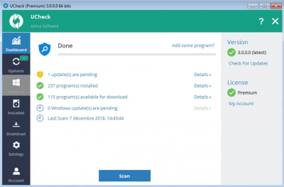 Screenshot of the application UCheck - #7