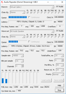Screenshot of the application Virtual Audio Cable - #3