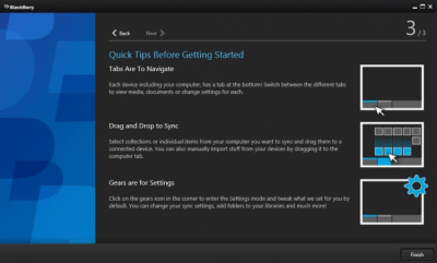 Screenshot of the application BlackBerry Link - #3