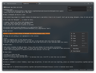 Screenshot of the application Notepads - #2