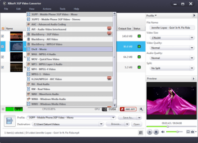 Screenshot of the application Xilisoft 3GP Video Converter - #3
