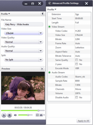 Screenshot of the application Xilisoft 3GP Video Converter - #5
