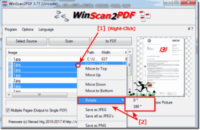Screenshot of the application WinScan2PDF - #3