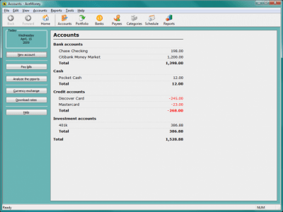 Screenshot of the application AceMoney Lite - #2