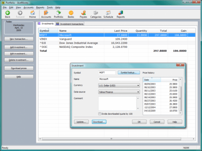 Screenshot of the application AceMoney Lite - #3