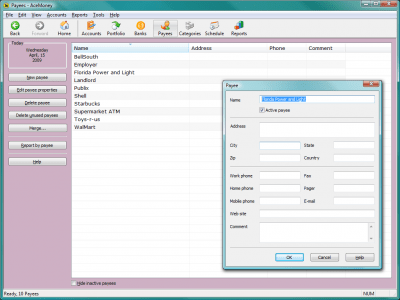 Screenshot of the application AceMoney Lite - #5