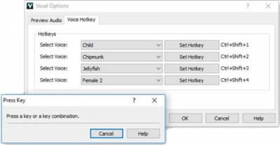 Screenshot of the application Voxal Voice Changer - #4