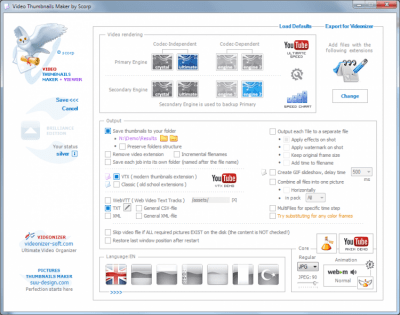 Screenshot of the application Video Thumbnails Maker - #3