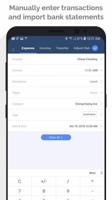 Screenshot of the application MoneyWiz 3 - Fiat and Crypto - #4