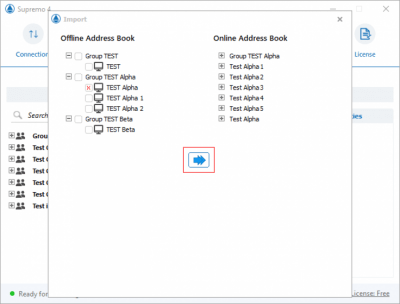 Screenshot of the application Supremo - #4