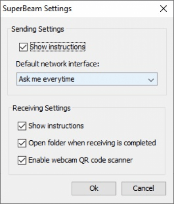 Screenshot of the application SuperBeam - #2