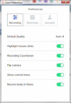 Screenshot of the application Loom - #3