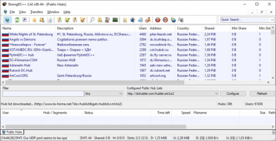 Screenshot of the application StrongDC++ - #6