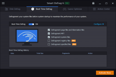 Screenshot of the application IObit Smart Defrag - #7