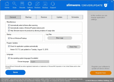 Screenshot of the application DriverUpdate - #4