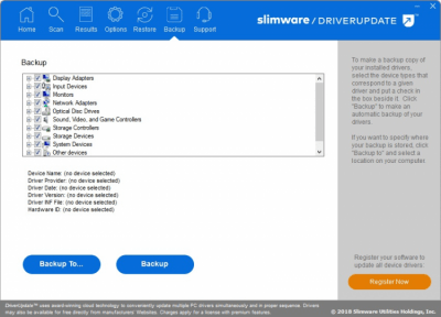 Screenshot of the application DriverUpdate - #7