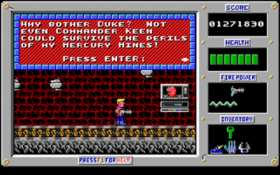 Screenshot of the application Duke Nukem 1 - #2