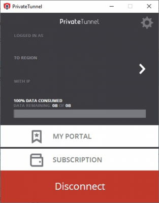 Screenshot of the application PrivateTunnel - #5