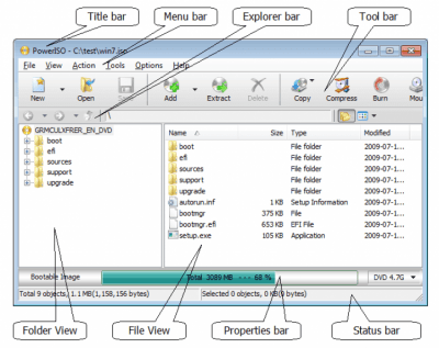 Screenshot of the application PowerISO - #2