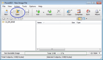 Screenshot of the application PowerISO - #3