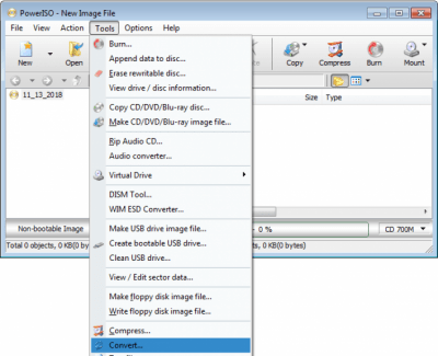 Screenshot of the application PowerISO - #5