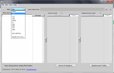 Screenshot of the application TexFinderX - #2