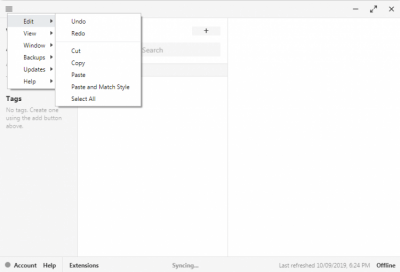Screenshot of the application Standard Notes for Windows - #2