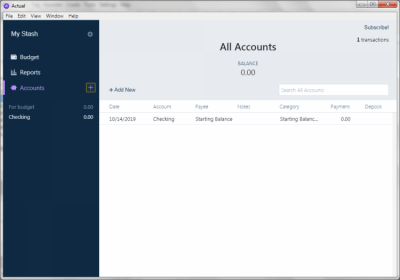 Screenshot of the application Actual - #3