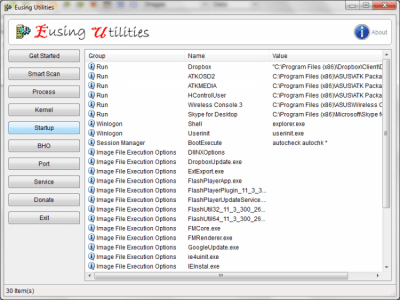 Screenshot of the application Eusing Utilities - #4