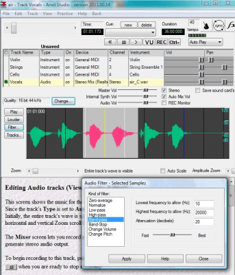 Screenshot of the application Anvil Studio - #6