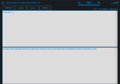 Screenshot of the application Universal Encoder Decoder - #2