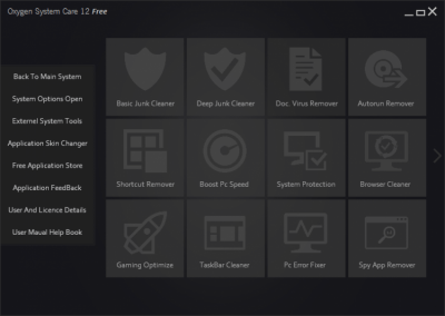 Screenshot of the application Oxygen System Care - #2