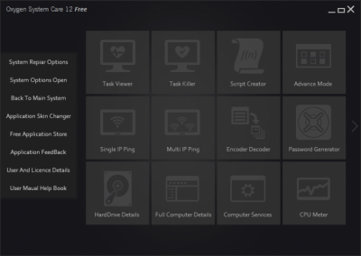 Screenshot of the application Oxygen System Care - #3